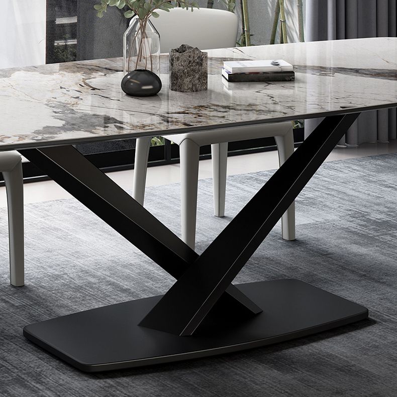 Contemporary 1/3/4/5 Pieces Dining Set Sintered Stone Dining Room Set Clearhalo 'Dining Room Sets' 'Dining Tables & Seating' 'dining_room_set' 'furn' 'furn_dining_room_set' 'Furniture' 'furniture_dining_room_set' 'Kitchen & Dining Furniture' 'kitchen&dining_furn' 'kitchen' 1200x1200_f6a4eff2-4c5b-4515-8552-6403fabf1475