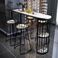 Modern Stone Bar Dining Table Ellipse Bar Table for Small Places