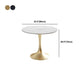 Metal Traditional Luxury Round Table White Sintered Stone Top Table with Tulip Base Clearhalo 'Dining Tables & Seating' 'Dining Tables' 'dining_table' 'furn' 'furn_dining_table' 'Furniture' 'Kitchen & Dining Furniture' 1200x1200_f6a64762-b119-440b-8df1-a8023771b1fa