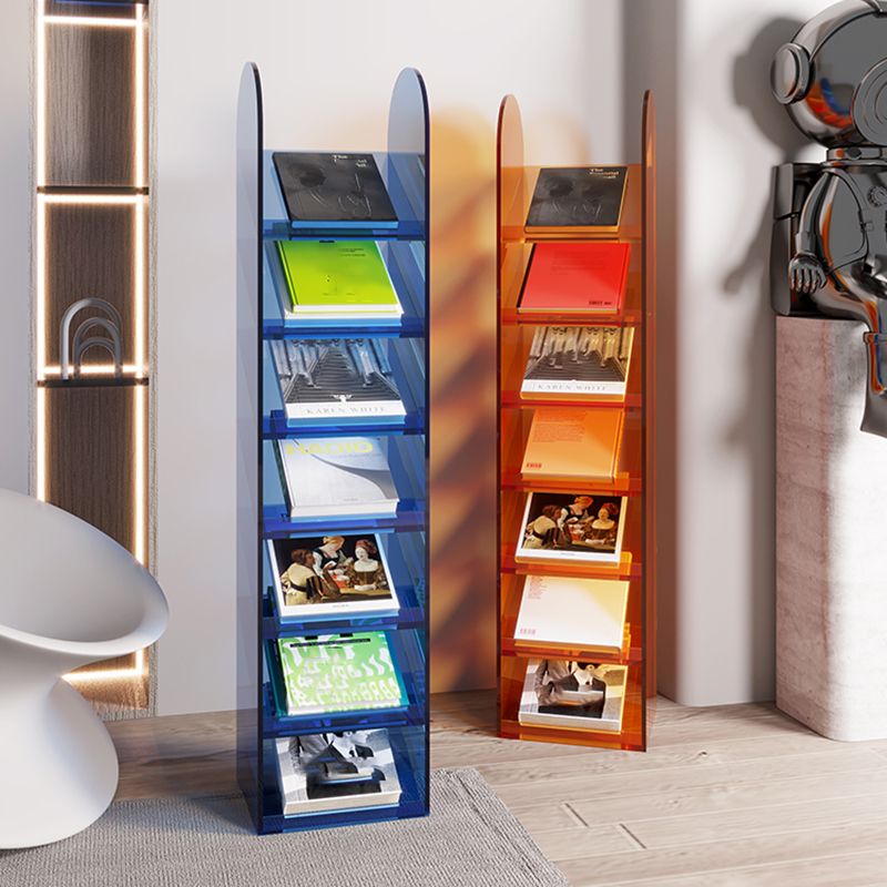 Modern Bookshelf Closed Back Standard Acrylic Bookcase for Study Room Clearhalo 'Bookcases' 'furn' 'furn_bookcases' 'Furniture' 'Office Furniture' 1200x1200_f6a6b2a2-a445-4ecb-9050-b119fa24c78c