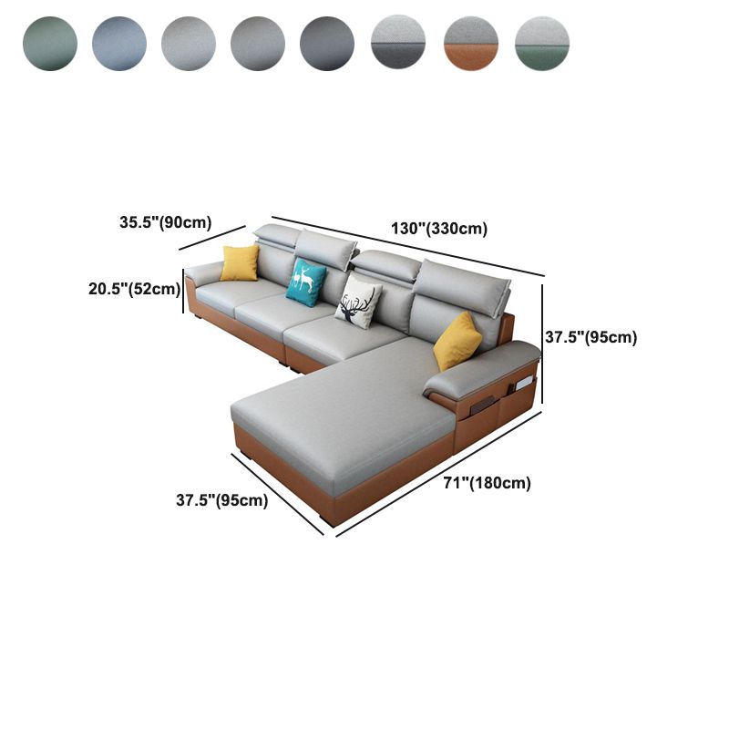 モダンスタイルのソファベッドソリッドウッドフレーム模倣レザービルトインアームレストソファ