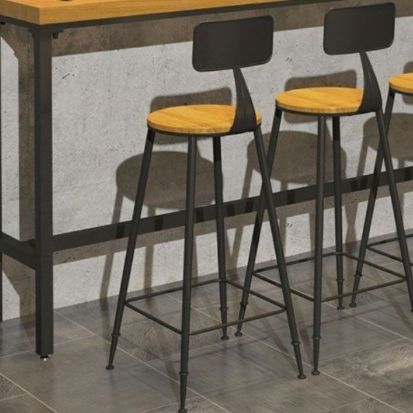 Industrial Style 1/6/11 Pieces Bar Table Set Rectangle Pine Wood Counter Table for Cafe Clearhalo 'Bar Furniture' 'furn' 'furn_home_bar_bar_sets' 'Furniture' 'Home Bars & Bar Sets' 'home_bar_bar_sets' 'Kitchen & Dining Furniture' 1200x1200_f6a77d57-f006-4064-94b2-ff653852985e