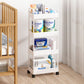 Moderno libreria etagere aperta scaffale in metallo scaffale in plastica scaffale con ruote di caster