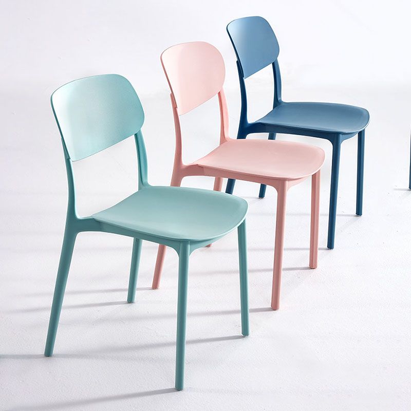 Contemporary Stackable Chair Dining Open Back Armless Chairs with Plastic Legs Clearhalo 'Dining Chairs' 'Dining Tables & Seating' 'dining_chair' 'furn' 'furn_dining_chair' 'Furniture' 'furniture_dining_chair' 'Kitchen & Dining Furniture' 1200x1200_f6a7ead9-5b58-4041-9eb9-86a7e6ed290c