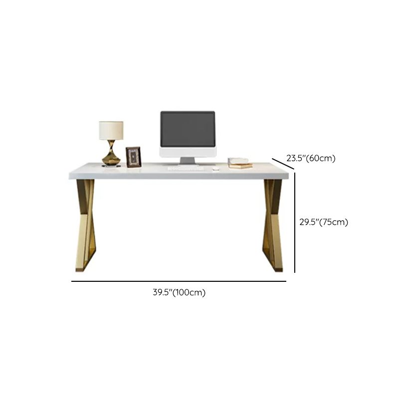 Glam rechthoekig schrijfbureau 29.53 "Tall massief houten bureau