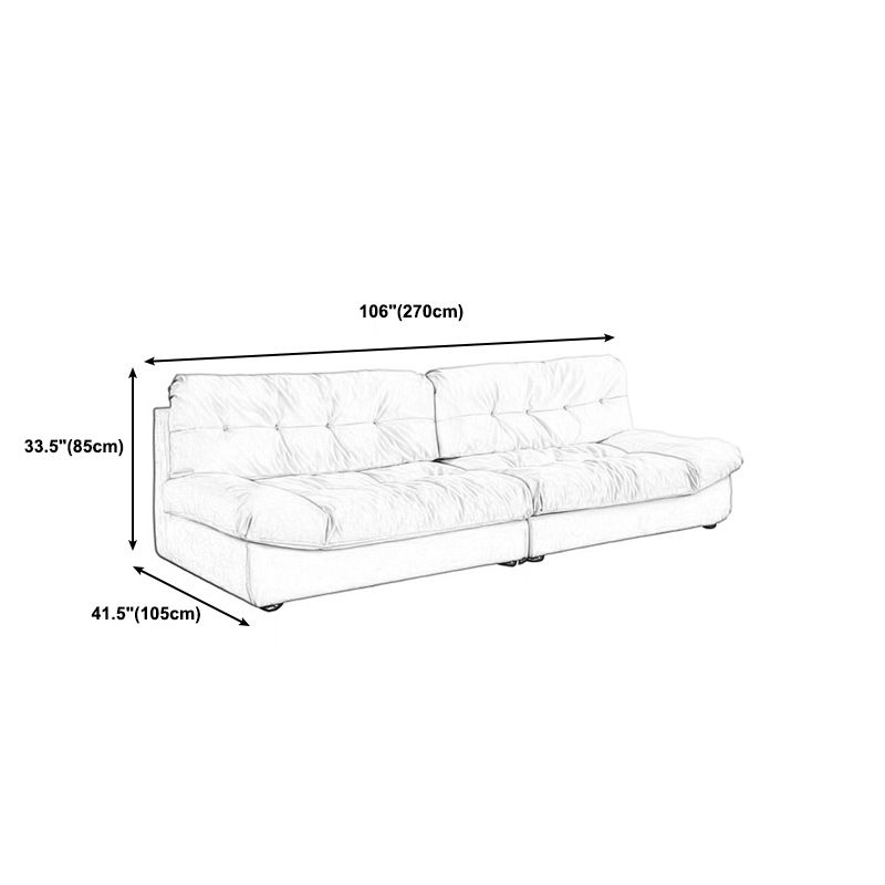Faux Leather Tufted Back Sofa 40.1 "W Sofa with Pillow Top Arm Clearhalo 'furn' 'furn_sofas' 'Furniture' 'furniture_sofas' 'Living Room Furniture' 'Sofa' 'sofas' 1200x1200_f6aa0cef-61b9-479d-a794-7562681d00a6