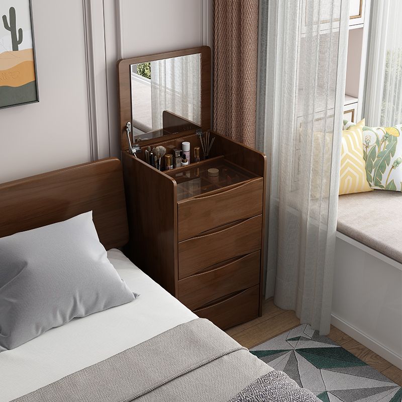 Contemporary 3 Drawer & Jewelry Vanity Desk Wood Makeup Vanity Desk Clearhalo 'Bedroom Furniture' 'furn' 'furn_makeup_vanities' 'Furniture' 'Makeup Vanities' 'makeup_vanities' 1200x1200_f6abf613-69a8-4659-923d-9afd46778494