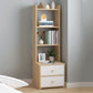 Engineered Wood Bookshelf Open Back Contemporary Bookcase for Home