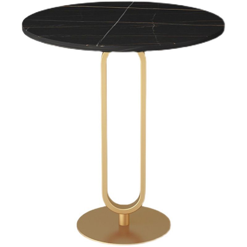 21.6"Tall Round Stone Top End Table Iron Pedestal Sofa Side Table Clearhalo 'Coffee & Accent Tables' 'End & Side Tables' 'end_side_tables' 'furn' 'furn_end_side_tables' 'Furniture' 'Living Room Furniture' 1200x1200_f6acafa8-bfc6-478a-812e-ed56a79a4bbe