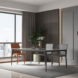 Sintered Stone Dining Table Contemporary Style 4 Legs Rectangle Table for Home Clearhalo ' dining_table' 'Dining Tables & Seating' 'Dining Tables' 'furn' 'furn_dining_table' 'Furniture' 'furniture_dining_table' 'Kitchen & Dining Furniture' 'kitchen&dining_furn' 'kitchen' 'kitchen_dining_table' 1200x1200_f6adad56-a44f-4454-8992-24ea9bb67fe7