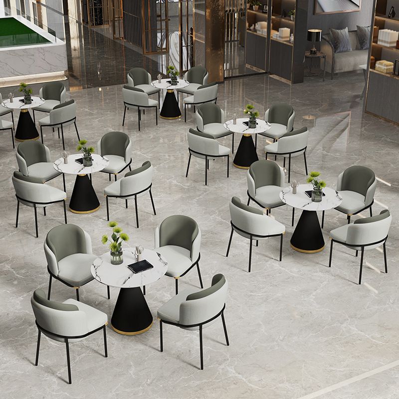 White Stone Top 1/5 Pieces Dining Set Glam Style Kitchen Set for Dining Room Clearhalo 'Dining Room Sets' 'Dining Tables & Seating' 'dining_room_set' 'furn' 'furn_dining_room_set' 'Furniture' 'furniture_dining_room_set' 'Kitchen & Dining Furniture' 'kitchen&dining_furn' 'kitchen' 1200x1200_f6af64ad-0434-49f8-9d34-5e66633f08c5