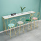 Glam Style Rectangle Bar Table Bar-Height Bistro Pub Table with 4 Legs Clearhalo 'Bar Furniture' 'Bar Tables' 'bar_tables' 'furn' 'furn_bar_tables' 'Furniture' 'Kitchen & Dining Furniture' 1200x1200_f6b1380f-4e40-49b5-ac20-a8397cc8c00a