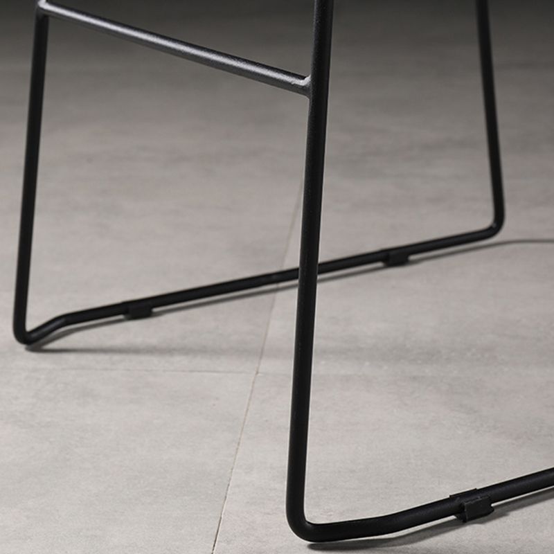 Sedile quadrata in stile moderno sgabello da bar in pelle da bar con gambe metalliche per casa