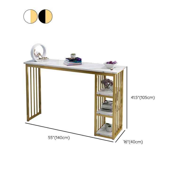 Glam Style Rectangle Wood Bar Height Pub Table for Living Room Clearhalo 'Bar Furniture' 'Bar Tables' 'bar_tables' 'furn' 'furn_bar_tables' 'Furniture' 'Kitchen & Dining Furniture' 1200x1200_f6b233db-5f97-411c-9293-e2c4d41e1547