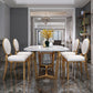 Metal Traditional Luxury Rectangle Indoor Table Sintered Stone Dining Table with Trestle Clearhalo ' dining_table' 'Dining Tables & Seating' 'Dining Tables' 'furn' 'furn_dining_table' 'Furniture' 'furniture_dining_table' 'Kitchen & Dining Furniture' 'kitchen&dining_furn' 'kitchen' 'kitchen_dining_table' 1200x1200_f6b3fd12-03f2-4ec5-8b57-3f67a8eed6a8