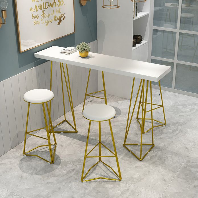 Traditionele luxe bartafelset 1/3/5-delige toonbankset met metalen voet