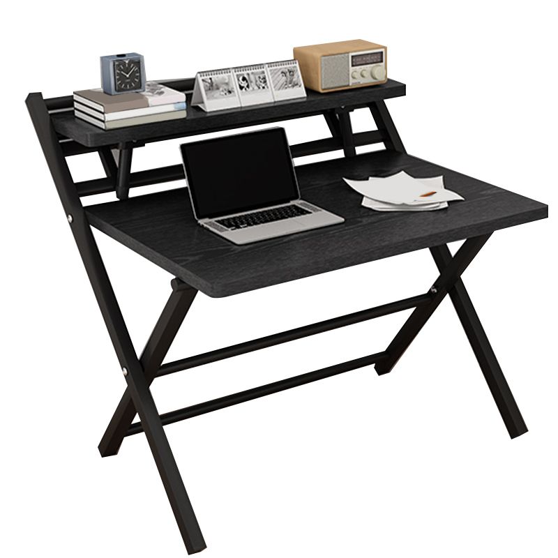 Rectangular Folding Home Writing Desk Trestle Steel Base Office Desk Clearhalo 'furn' 'furn_office_desk' 'Furniture' 'Office Desks' 'Office Furniture' 'office_desk' 1200x1200_f6b58b41-8410-4510-866b-6a581ab42ad6