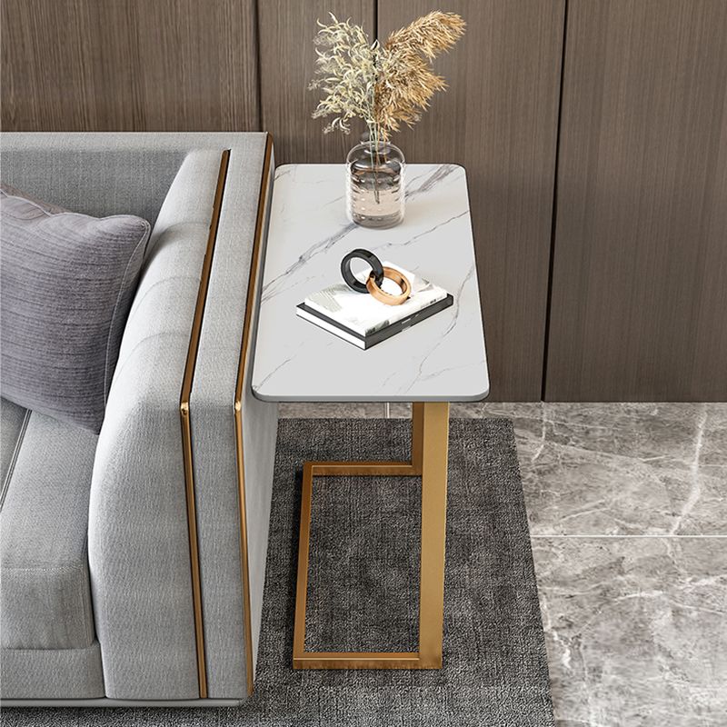 21,6 "rechteckige Schiefer -Top -Seitentisch Ironcraft C Endtabelle