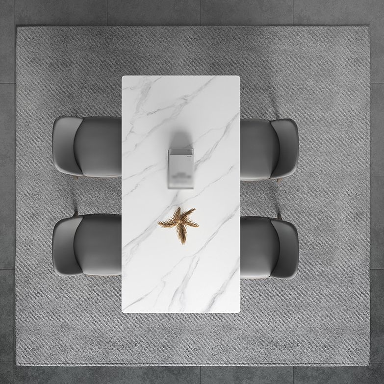 Modern Rectangle Sintered Stone Top Dining Set 1/2/3/4/5/7 Pieces Dining Table with Chairs Clearhalo 'Dining Room Sets' 'Dining Tables & Seating' 'dining_room_set' 'furn' 'furn_dining_room_set' 'Furniture' 'furniture_dining_room_set' 'Kitchen & Dining Furniture' 1200x1200_f6b9078f-5f8a-40ee-91fd-fc8928215623