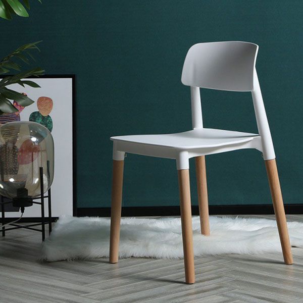 Plastic Dining Chairs Contemporary Open Back Dining Side Furniture in Matte Finish Clearhalo 'Dining Chairs' 'Dining Tables & Seating' 'dining_chair' 'furn' 'furn_dining_chair' 'Furniture' 'Kitchen & Dining Furniture' 1200x1200_f6ba058e-be54-470b-a175-a6e17b071e03
