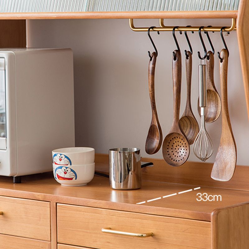 Contemporary China Cabinet Wooden Glass Doors Dining Hutch with Drawers Clearhalo 'Display & China Cabinets' 'display_china_cabinets' 'furn' 'furn_display_china_cabinets' 'Furniture' 'Kitchen & Dining Furniture' 1200x1200_f6bb2103-1493-4e03-8292-4f942c28d46a