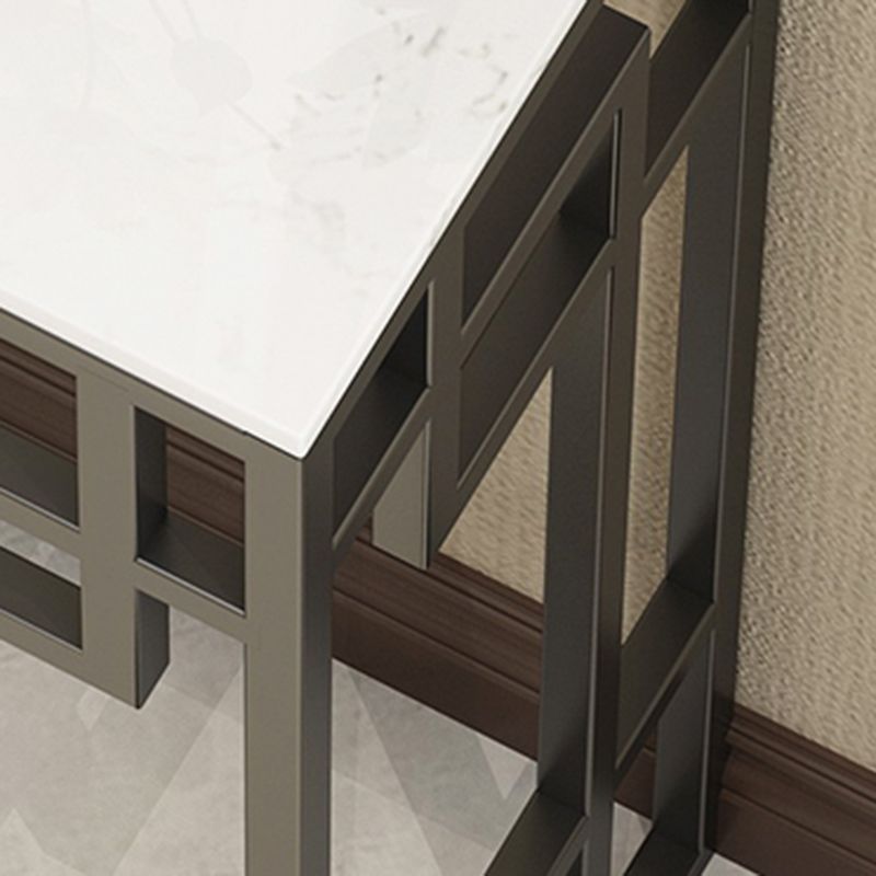 Modern Sofa Console Table Antique Finish Console Accent Table in Marble Clearhalo 'Console Tables' 'console_tables' 'Entry & Mudroom Furniture' 'furn' 'furn_console_tables' 'Furniture' 1200x1200_f6bc4502-14b6-4efb-904b-dee5586448e0