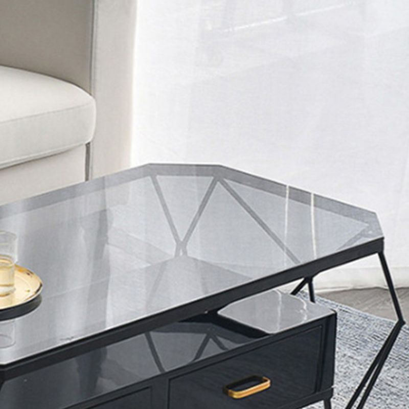Frame Base Rectangular Glam Style Slate Table Plate Metal Iron Bottom Frame Coffee Table Clearhalo 'Coffee & Accent Tables' 'Coffee Tables' 'coffee_tables' 'furn' 'furn_coffee_tables' 'Furniture' 'Living Room Furniture' 1200x1200_f6bdba81-a79a-4903-9236-df7d14ffcd51