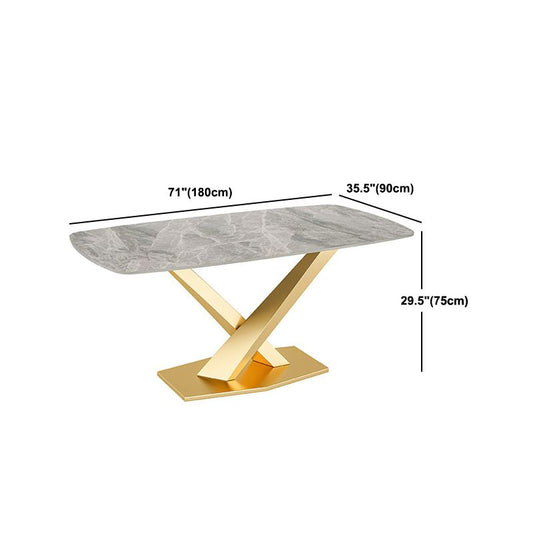 Juego de mesa de piedra rectangular glamorosa 1/4/5/7 piezas de comedor para cocina