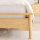 Letto a frammento aperto in legno massiccio letto standard di cenere contemporanea con gambe