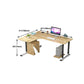 L-vormige moderne stijl Office Desk Metal en Wood Writing Desk voor woonkamer