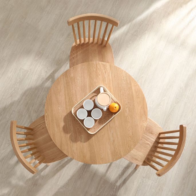 Round Tripod Base Dining Site Table Contemporary Dinette Table with Solid Wood Clearhalo ' dining_table' 'Dining Tables & Seating' 'Dining Tables' 'furn' 'furn_dining_table' 'Furniture' 'furniture_dining_table' 'Kitchen & Dining Furniture' 'kitchen&dining_furn' 'kitchen' 'kitchen_dining_table' 1200x1200_f6c1c517-55f1-401d-bef0-3d720bcd1a1d