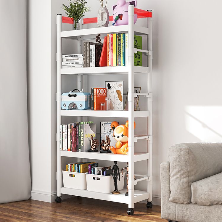 Industrial Style Metal Bookshelf Etagere Shelf Bookcase with Caster Wheels Clearhalo 'Bookcases' 'furn' 'furn_bookcases' 'Furniture' 'furniture_bookcases' 'Office Furniture' 1200x1200_f6c26d7a-0eb5-4d6b-8a19-d8e26705e61f