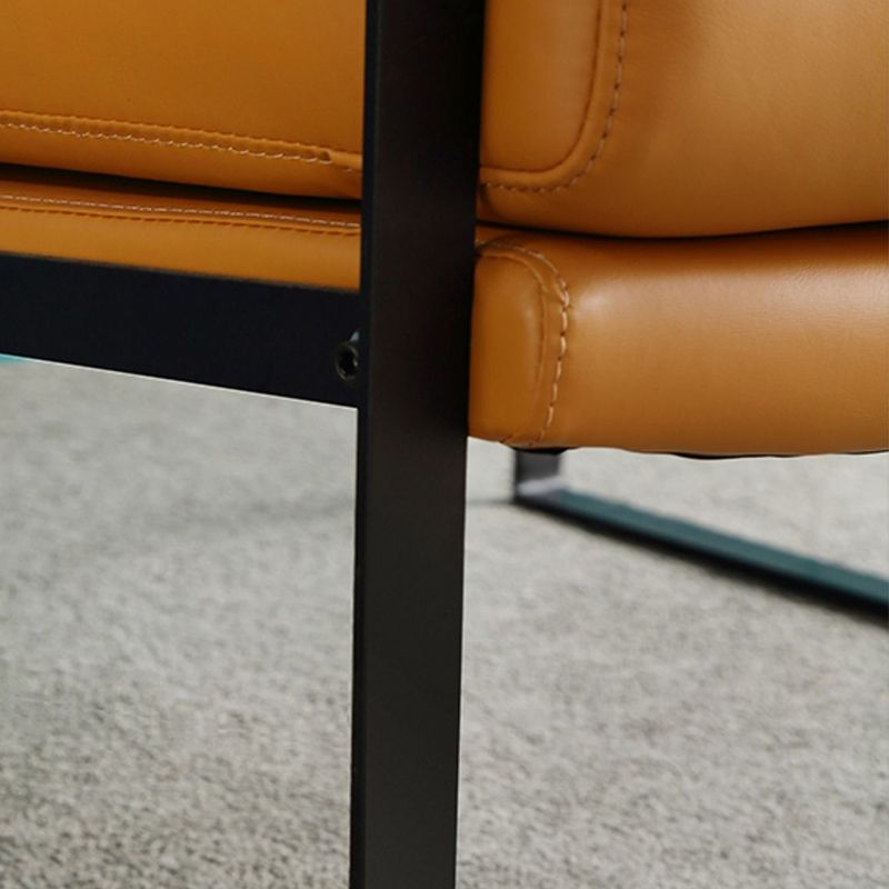 Microfiber and Genuine Leather Genuine Leather Sled Accent Chairs Clearhalo 'Accent Chairs' 'accent_chairs' 'Chairs & Seating' 'furn' 'furn_accent_chairs' 'Furniture' 'Living Room Furniture' 1200x1200_f6c2f993-feb5-47a8-b72b-3dc1823fbaae