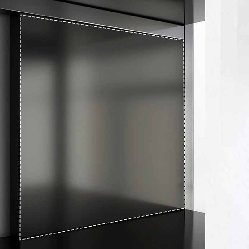 Open Back Shelf Bookcase Glam Vertical Bookcase for Study Room