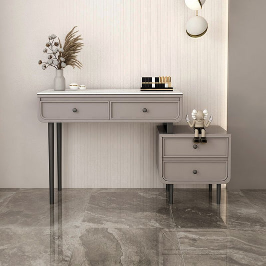Glam Slate Top Make-up Eitelkeit 4 Schubladen Eitelkeitsschreibtisch für Schlafzimmer