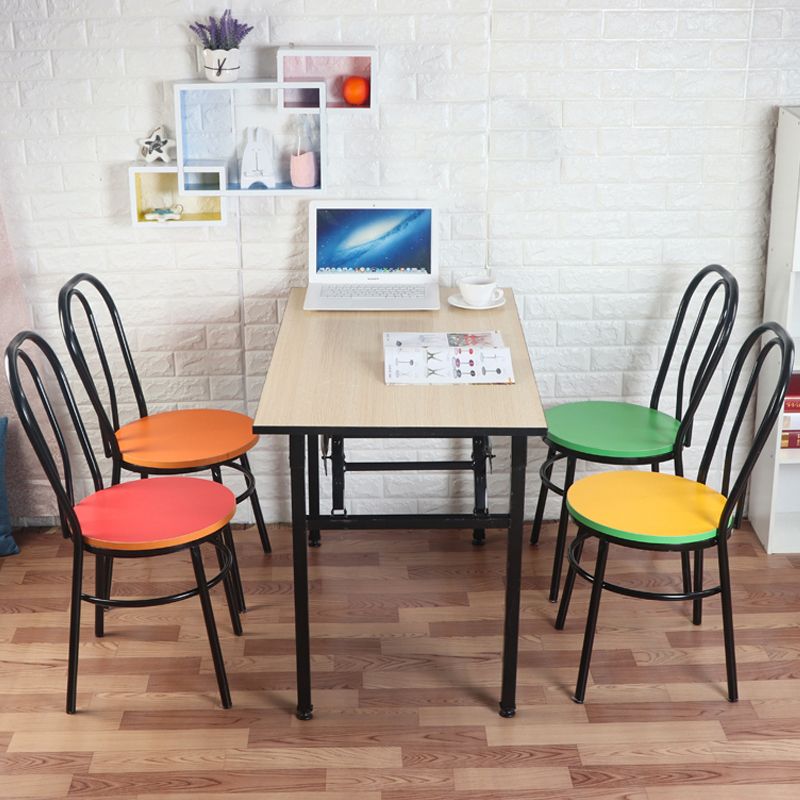 Contemporary Metal Dining Room Chairs Open Back Dining Armless Chair for Home Use Clearhalo ' kitchen&dining_furn' 'Dining Chairs' 'Dining Tables & Seating' 'dining_chair' 'furn' 'furn_dining_chair' 'Furniture' 'furniture_dining_chair' 'Kitchen & Dining Furniture' 'kitchen' 1200x1200_f6c77865-4f87-477e-9e43-b0d755990cc4