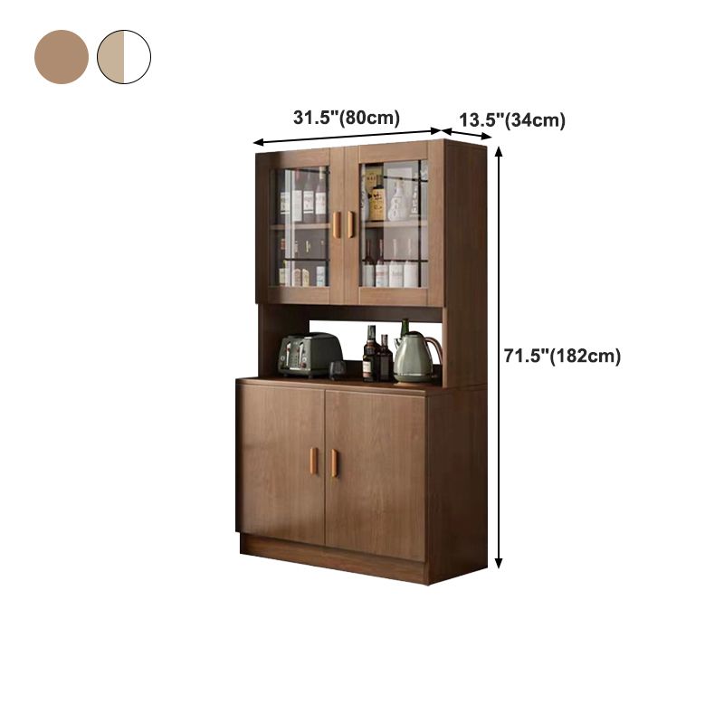 Server a buffet da 71,6 "moderni in legno ingegnerizzato con porte di vetro