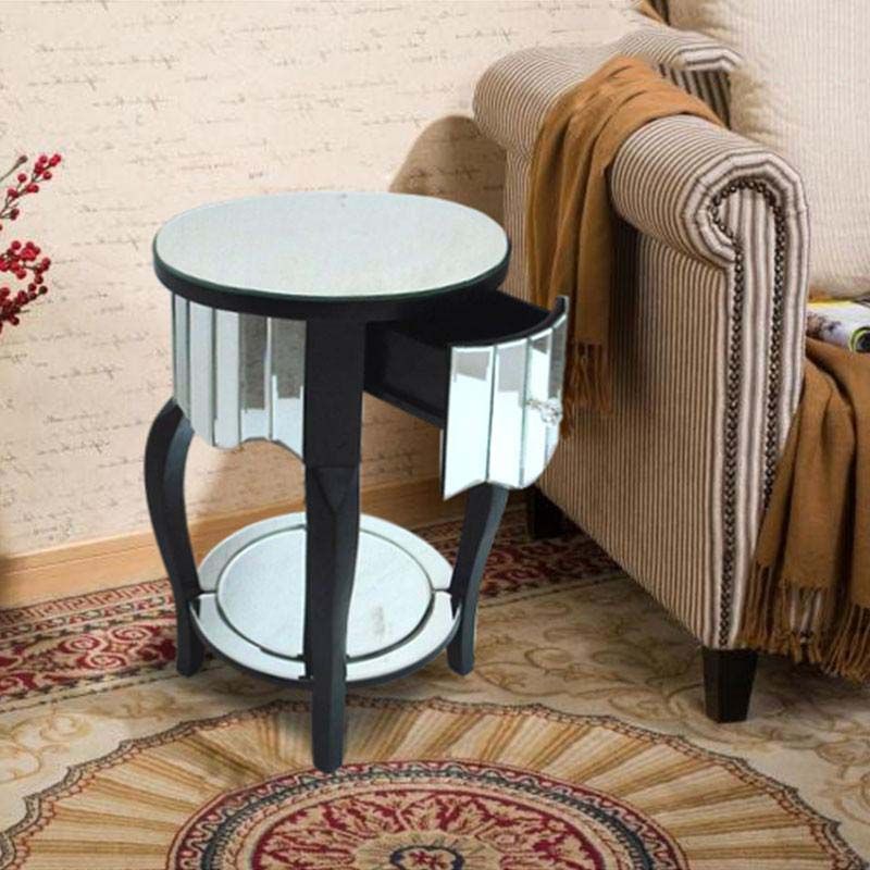 Tapa del lado superior de vidrio redonde