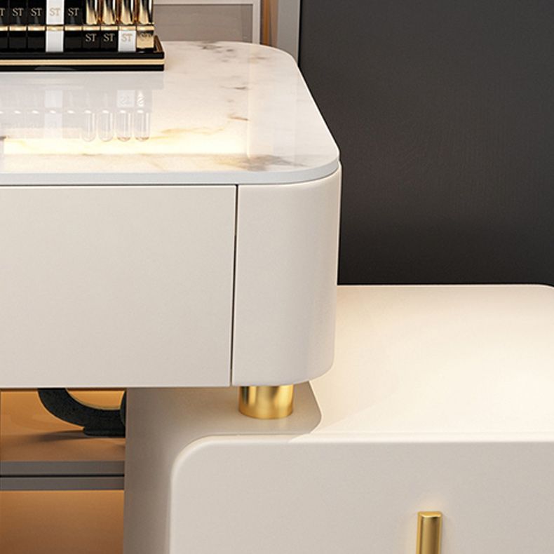 Tavolo da toeletta per vanità da letto contemporaneo tavolo da trucco in legno con cassetto