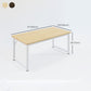 Contemporary Wooden Office Desk Sled Base Writing Desk with Steel Legs Clearhalo 'furn' 'furn_office_desk' 'Furniture' 'Office Desks' 'Office Furniture' 'office_desk' 1200x1200_f6ca6c9c-5a38-4a4e-a6ad-fd1bd953f299