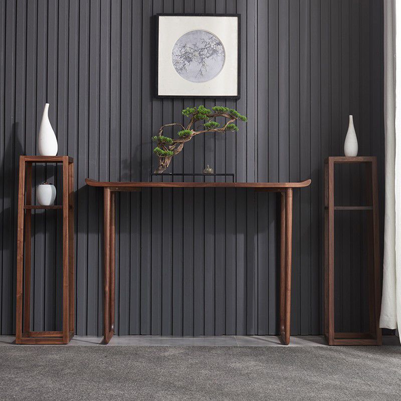 Tavola della console rettangolare in legno massiccio Base 34,65 "TABELLO FINE ALTA