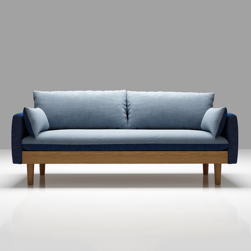 Contemporary Cotton Pillow Top Arm Sofa 29.53"High Loose Back Slipcovered Sofa Clearhalo 'furn' 'furn_sofas' 'Furniture' 'furniture_sofas' 'kitchen' 'kitchen_sofas' 'Living Room Furniture' 'Sofa' 'sofas' 1200x1200_f6cb0421-72f3-49c2-aeb6-30d1c0f392bd