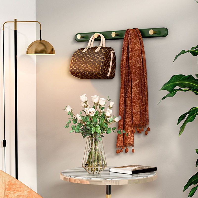 Skandinavischer Kleidungsregal Holz Wandmontierter Metallhaken Eingangsmantelbleiderung