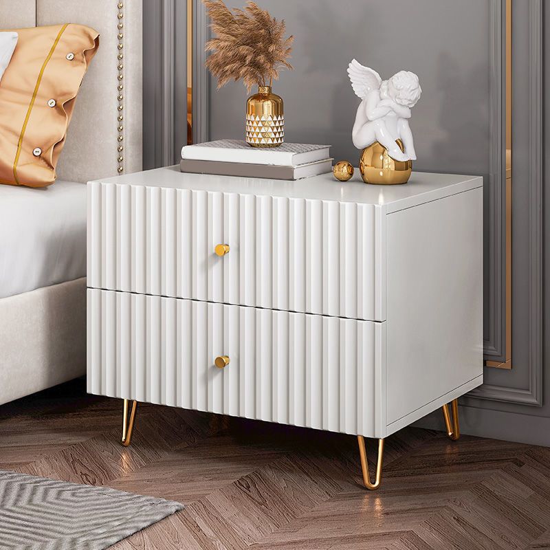 Glam Bed Nightstand Drawer Storage Imitation Wood Night Table with Legs Clearhalo 'Bedroom Furniture' 'furn' 'furn_night_stand' 'Furniture' 'night_stand' 'Nightstands' 1200x1200_f6cb6f84-94b6-47e1-8400-fd584bafb53c