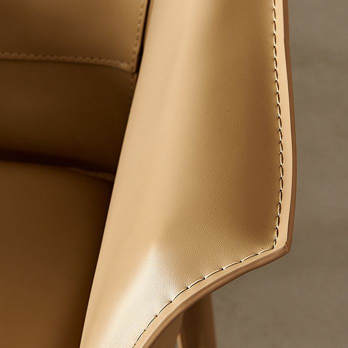 Faux Leather Dining Arm Chair Contemporary Dining and Accent Chairs Clearhalo 'Dining Chairs' 'Dining Tables & Seating' 'dining_chair' 'furn' 'furn_dining_chair' 'Furniture' 'Kitchen & Dining Furniture' 1200x1200_f6cbfebd-4cca-4504-84d1-95332854247c