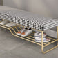 Glam Seating Bench Cushioned 14" W Rectangle Shoe Storage Entryway and Bedroom Bench Clearhalo 'Benches' 'Chairs & Seating' 'furn' 'furn_benches' 'Furniture' 'Living Room Furniture' 1200x1200_f6cd4caa-81df-4921-a611-8e0a5519d8dd
