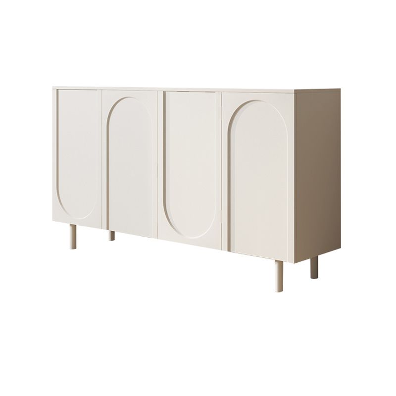 Contemporary White Wood Buffet Sideboard Adjustable Shelving Sideboard Clearhalo 'buffet_sideboard' 'Buffets & Sideboards' 'furn' 'furn_buffet_sideboard' 'Furniture' 'Kitchen & Dining Furniture' 1200x1200_f6cdab48-0328-4df4-b25d-2a7899215be2