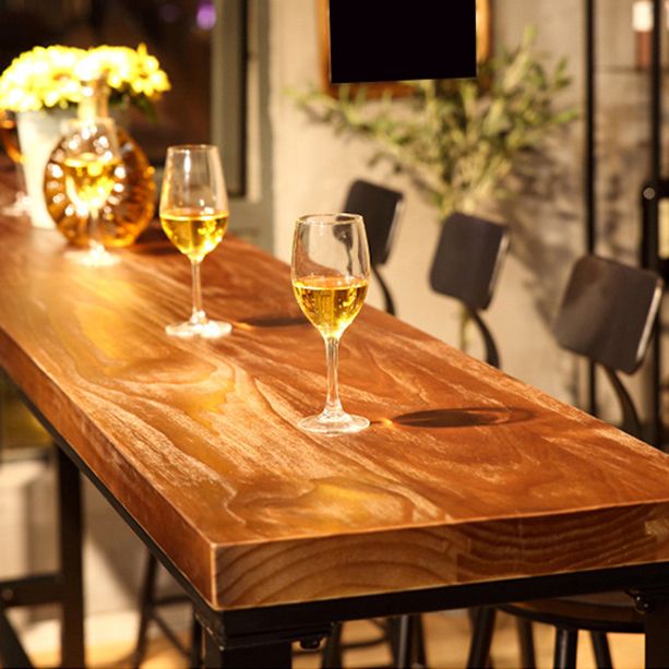 Industriale 1/2/6/11 pezzi sgabello da bar e tavolo set di rettangolo in legno altezza