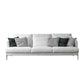 Fabric Recessed Arm Sofa with Pillows,35.43 Inch Deep for Living Room
