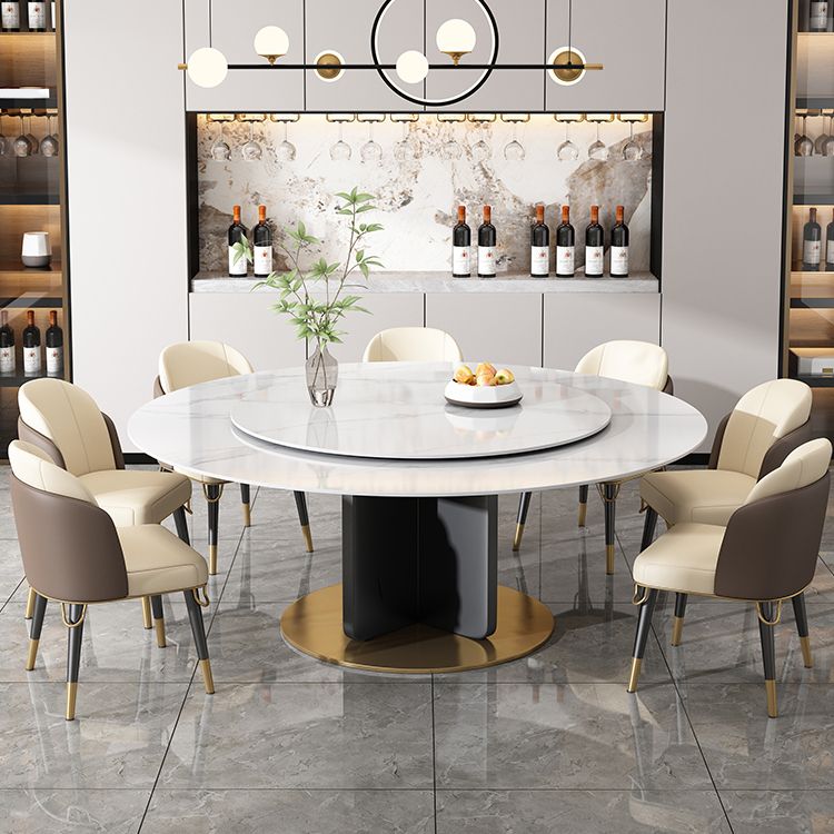 Contemporary 1/4/8/11 Pieces Furniture Round Stone Dining Set for Home Clearhalo 'Dining Room Sets' 'Dining Tables & Seating' 'dining_room_set' 'furn' 'furn_dining_room_set' 'Furniture' 'Kitchen & Dining Furniture' 1200x1200_f6ce6c15-2fcb-4075-8101-b3448330d84f